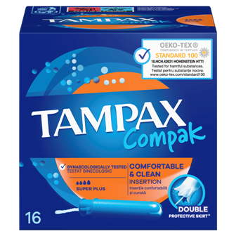 Tampona Tampax Duo Pack Super Plus 16 cope