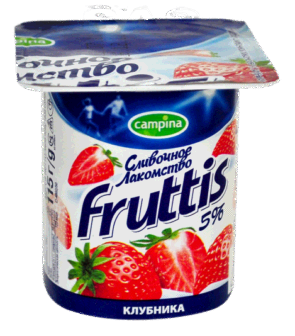 Kos Frutash Fruttis Luleshtrydhe/Manaferre 4x125g