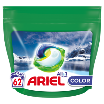 Detergjent Rrobash Ariel PODS Allin1 Color Artic Edition 62 cope