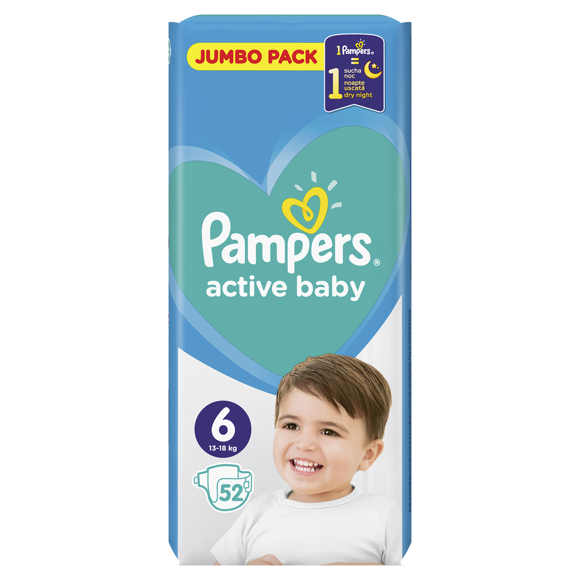 Pelena PAMPERS Jumbo Pack Nr 6 Extra Large (pesha 13-18 kg) 52 cope/pako