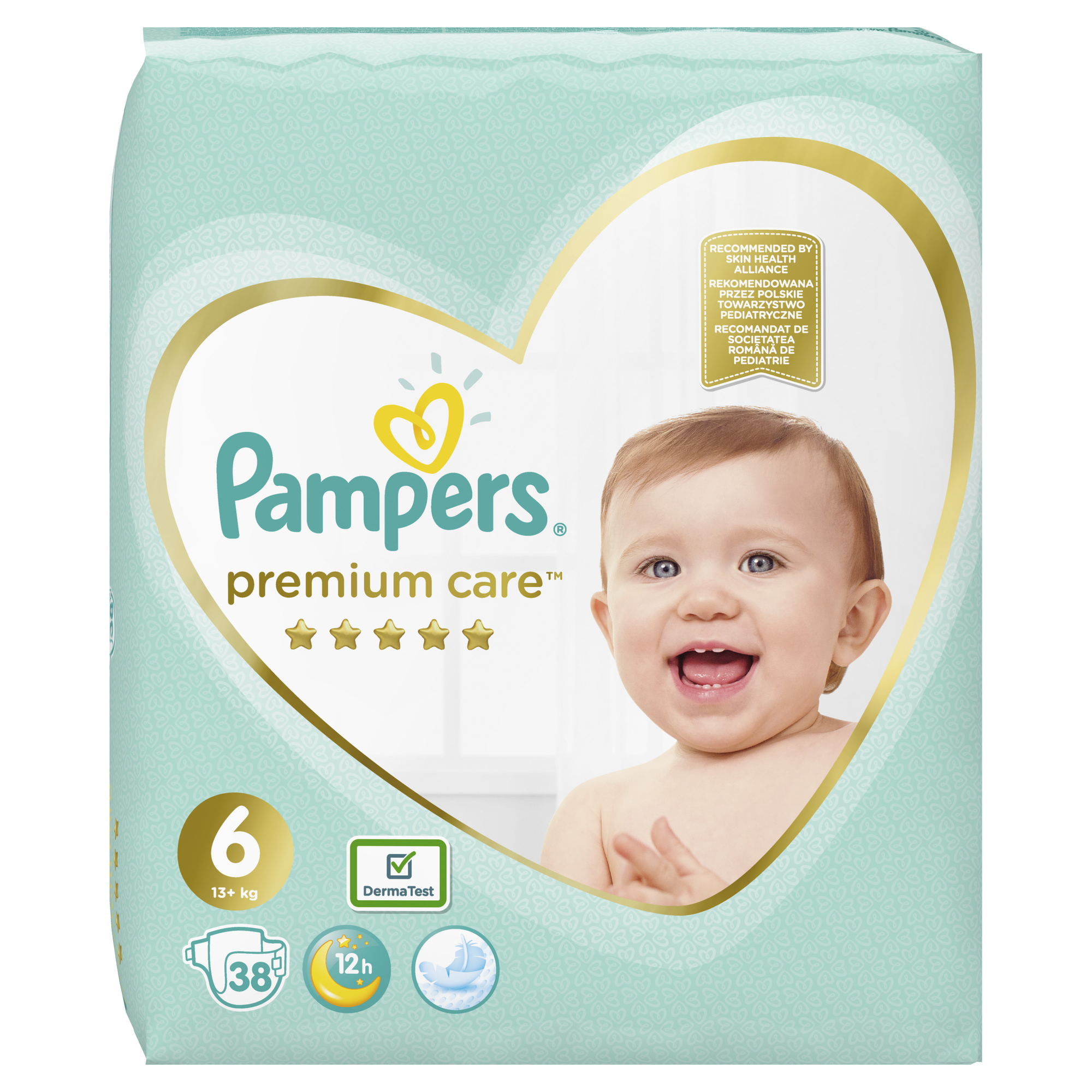 Pelena PAMPERS Premium Nr 6 Value Pack (pesha 13+ kg) 38 cope/pako