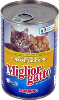 Ushqim Mace Miglior Gatto Pule Gjel 405g