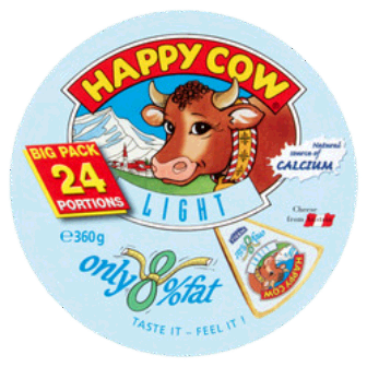 Djathe Bebe Light Happy Cow 360gr